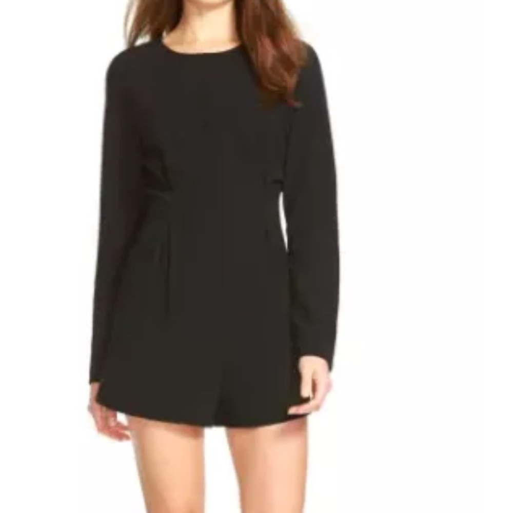 Luca Couture Long Sleeve Stretch Crepe Romper